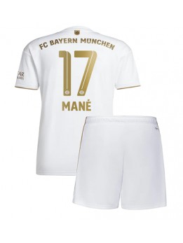 Bayern Munich Sadio Mane #17 Auswärts Trikotsatz für Kinder 2022-23 Kurzarm (+ Kurze Hosen)